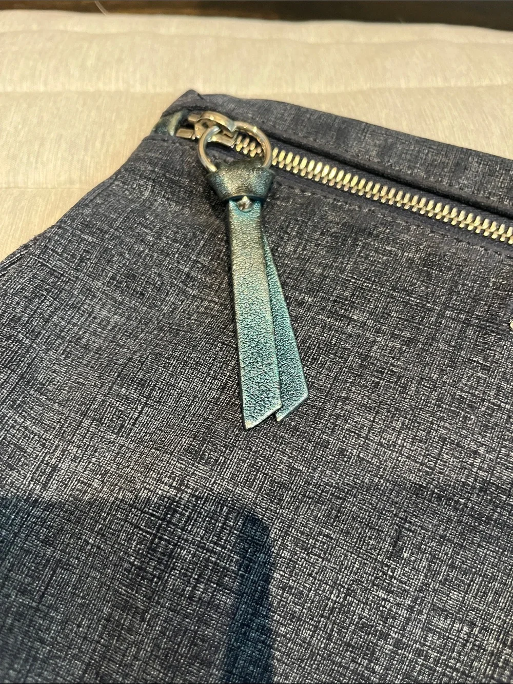 Jimmy choo denim clutch